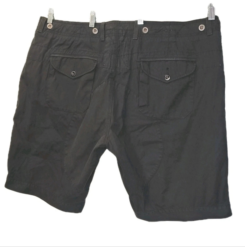 Vtg 90s Polo Ralph Lauren Baggy Wide Leg Cargo Shorts 42/44 Black Field Utility - Picture 2 of 14